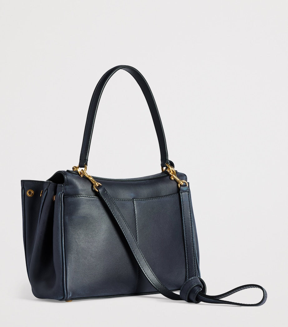 Blue Small Calfskin Rodeo Shoulder Bag