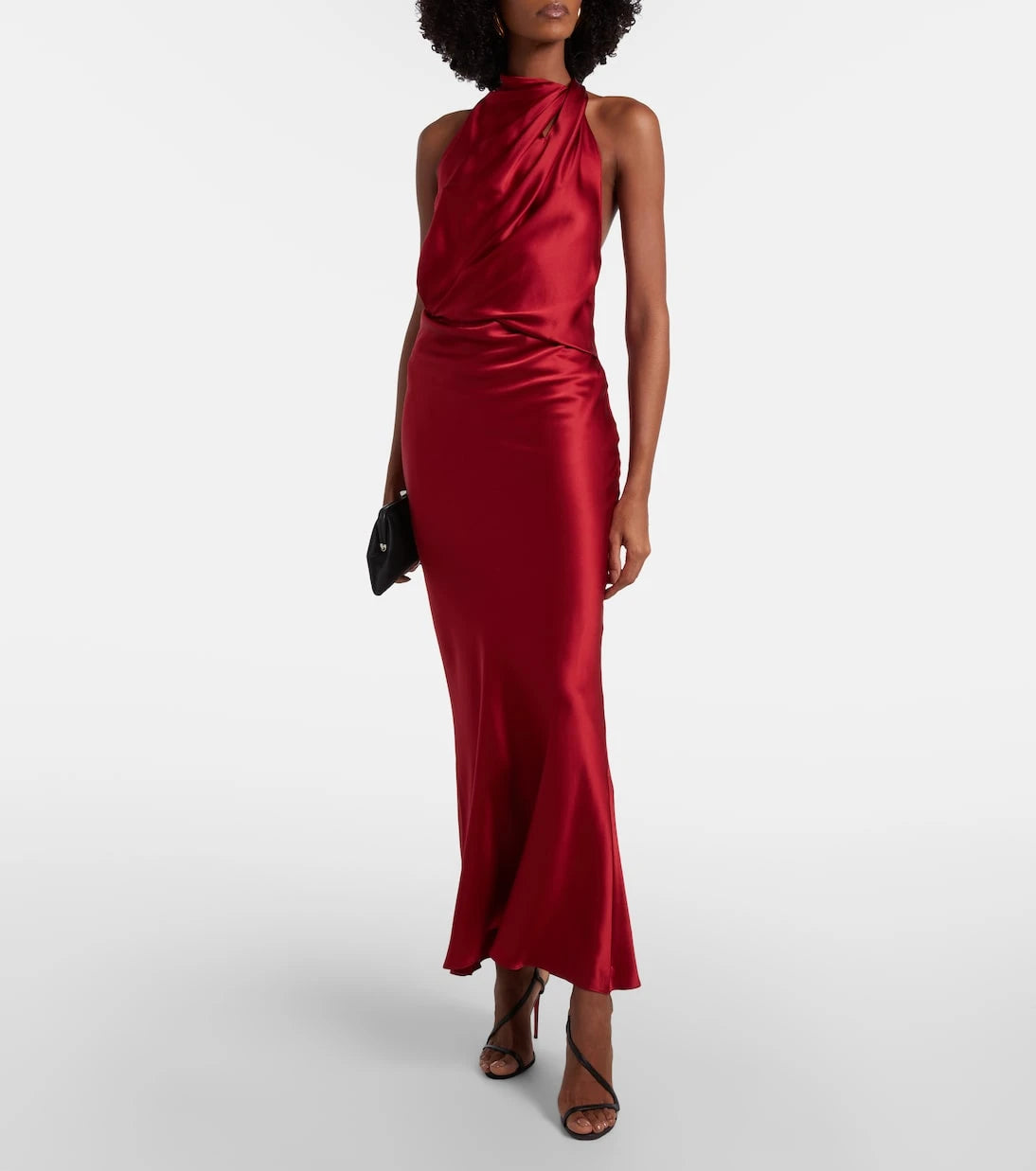 The Sei - Draped halterneck silk satin gown