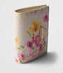 Prada Neutral Small Saffiano Leather Floral Bifold Wallet