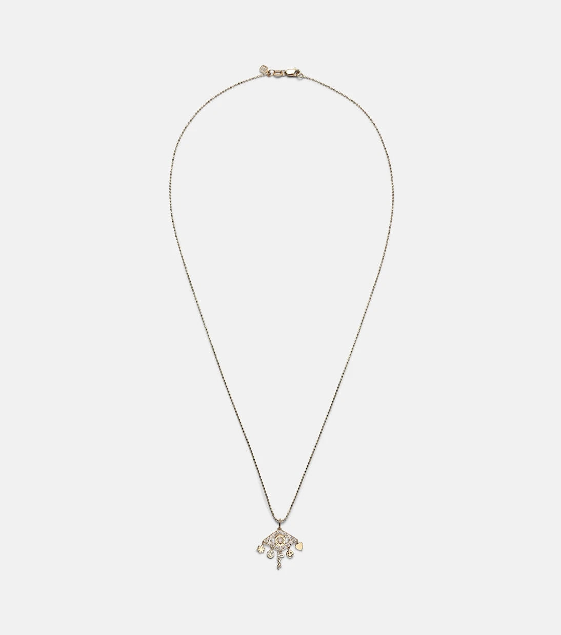 Sydney Evan - Evil Eye 14kt gold necklace with diamonds