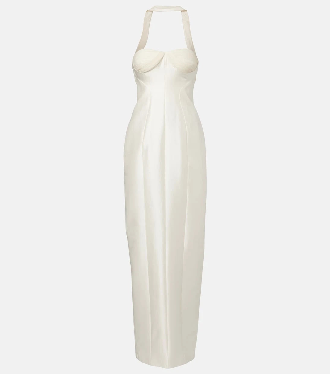 Danielle Frankel - Bridal Lette wool and silk bustier gown