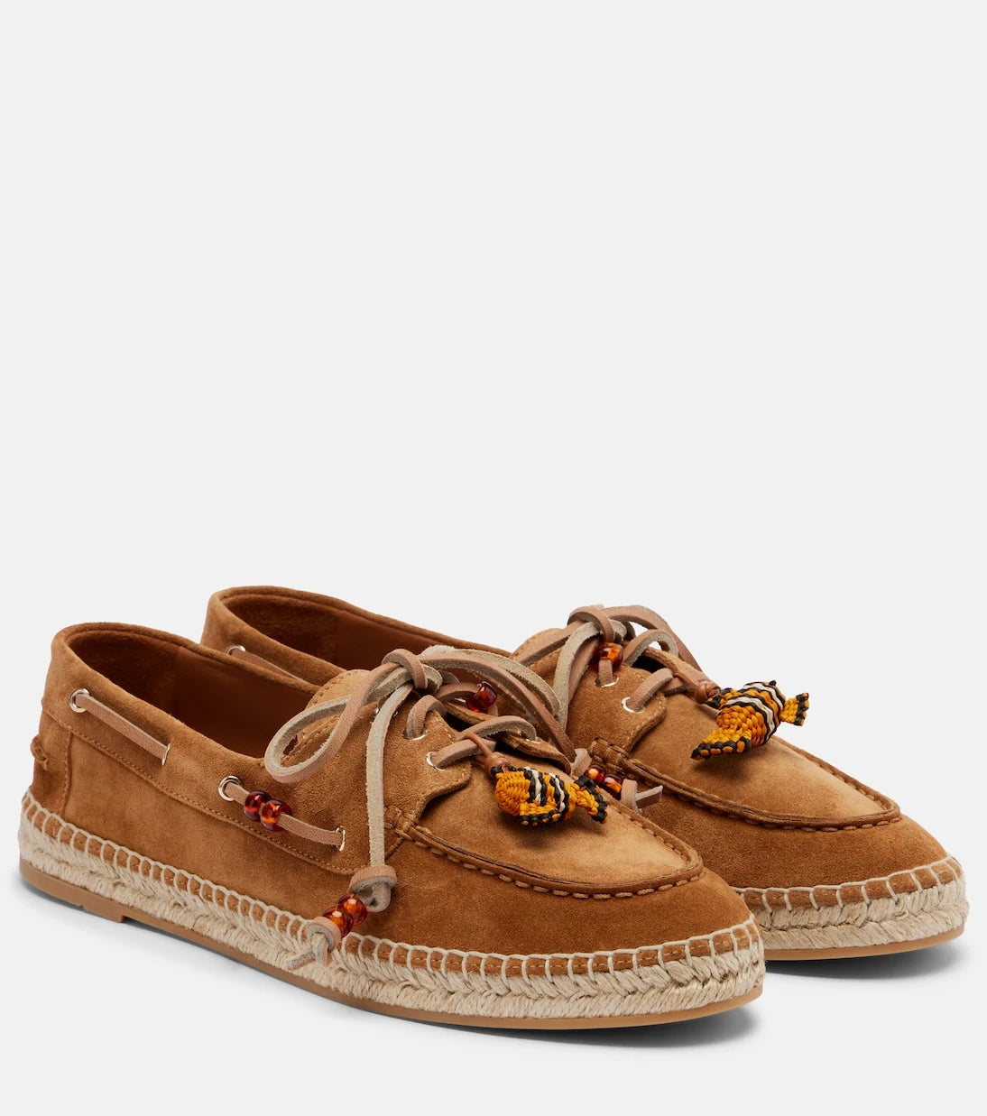 Aquazzura - Seafarer beaded suede espadrilles