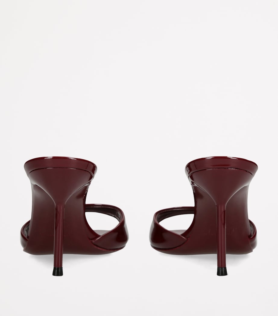 Patent Leather Lidia Mules 70 WINE