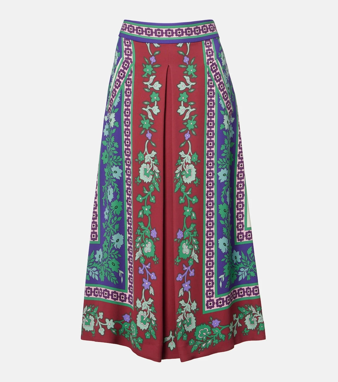La DoubleJ - Santa Monica printed satin midi skirt