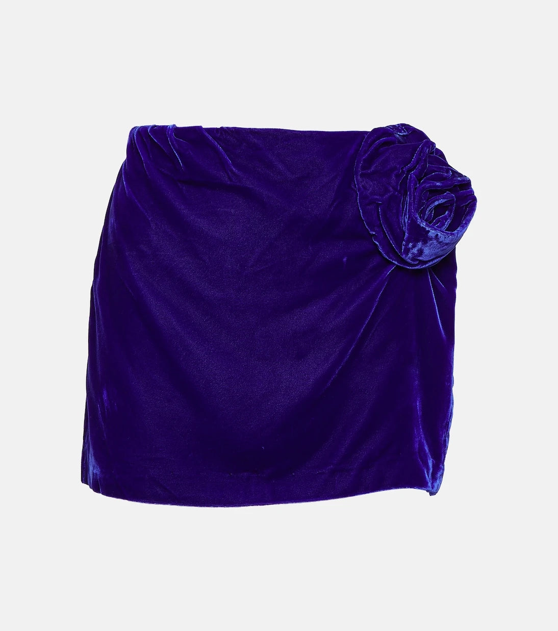 Didu - Floral-appliqué velvet miniskirt