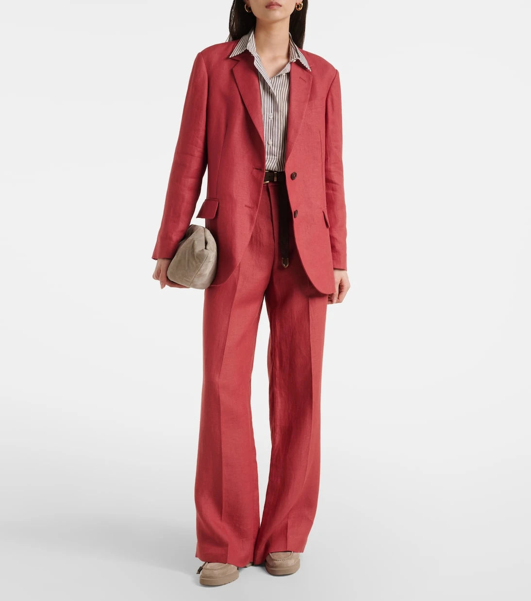Brunello Cucinelli - Hemp and linen wide-leg pants