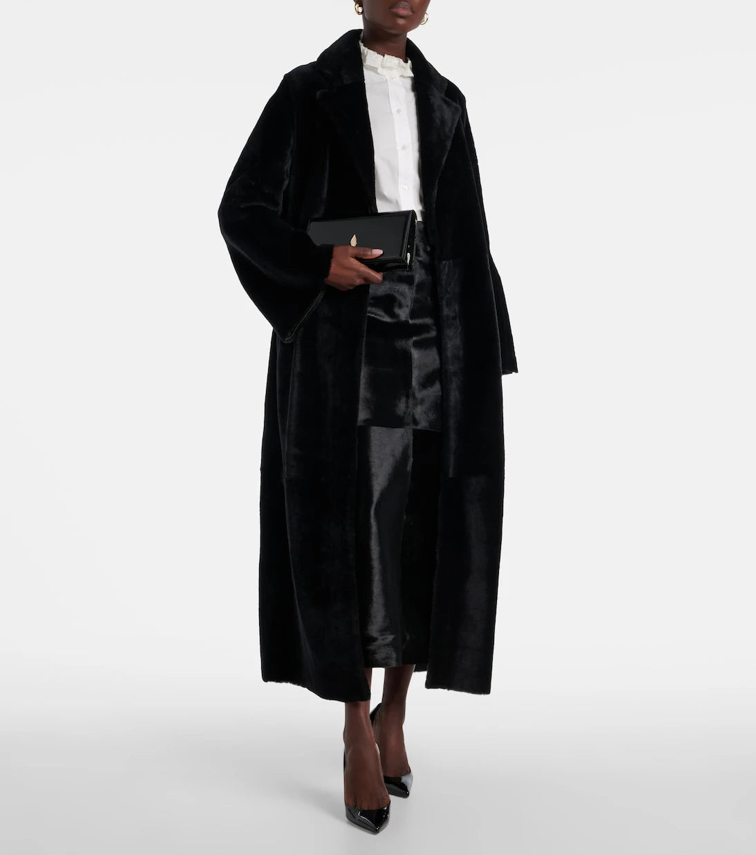 Nour Hammour - Meret shearling wrap coat