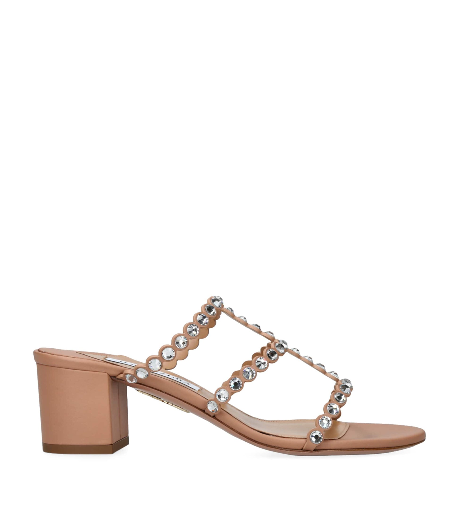 Pink Leather Embellished Tequila Sandals 50