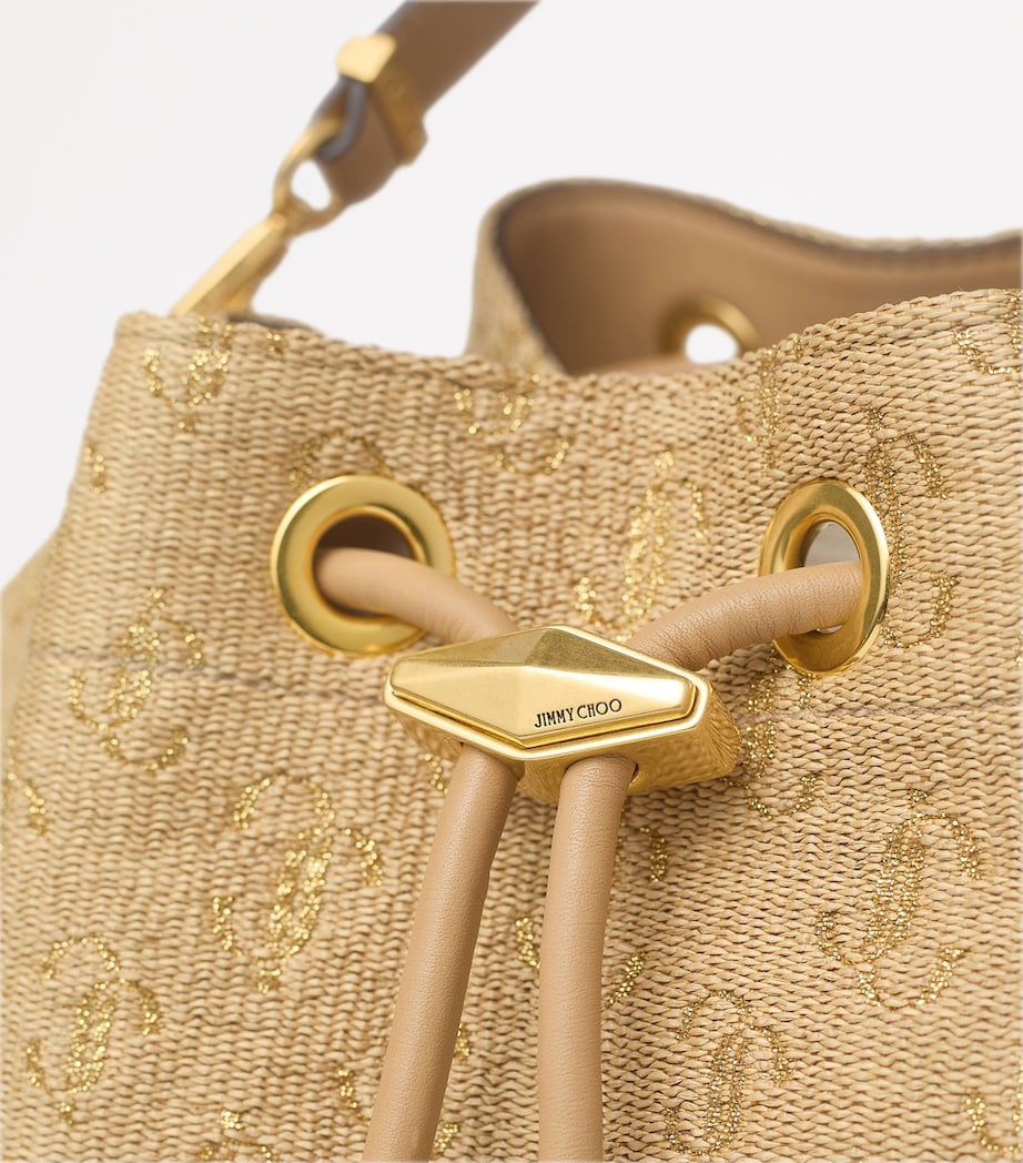 Beige Medium Cinch Monogrammed Bucket Bag