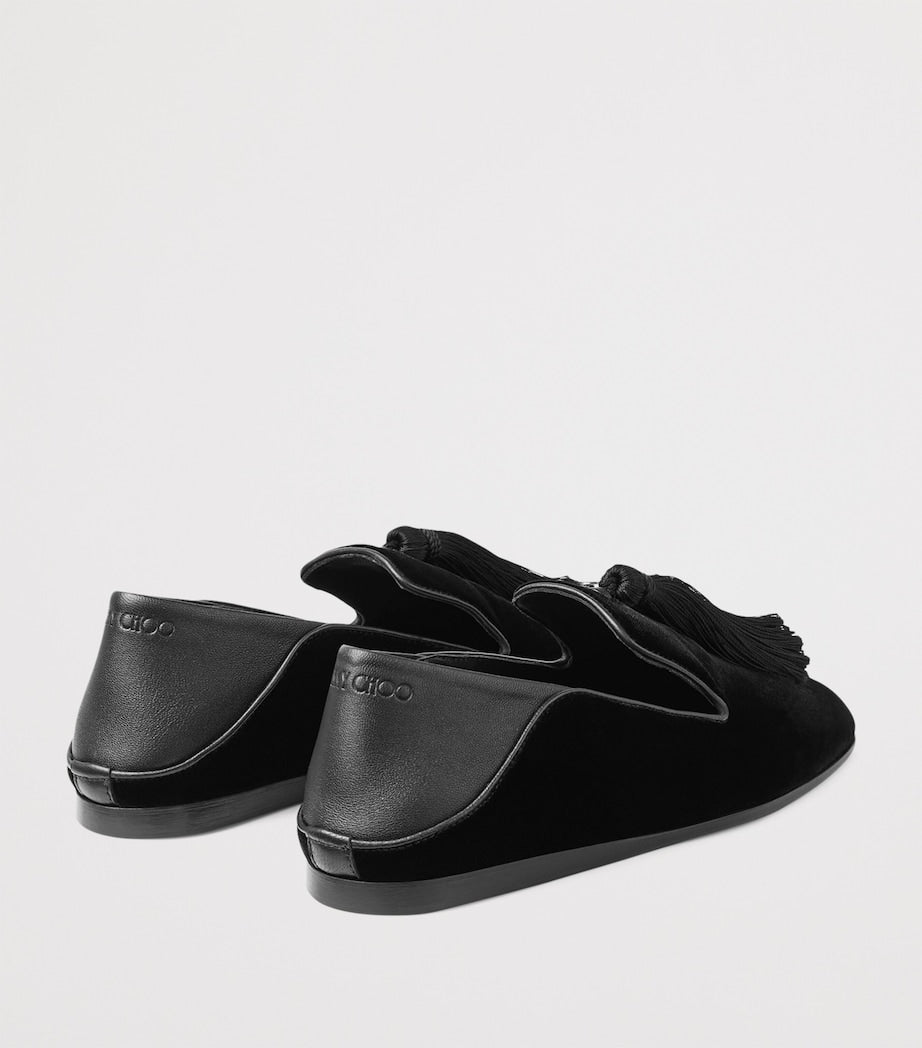 Multi Eliot Velvet Tassel Ballet Flats