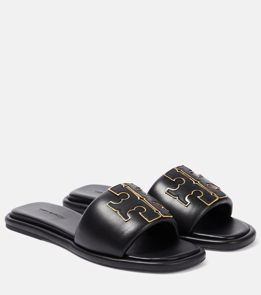 Tory Burch - Double T leather slides
