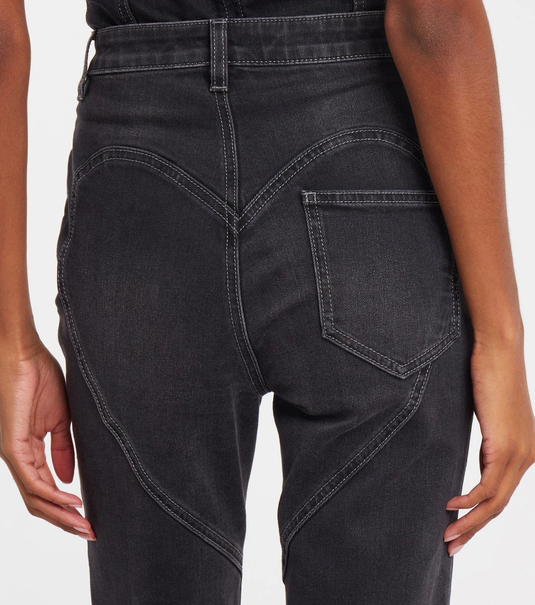 Area - Bow-detail cropped straight jeans