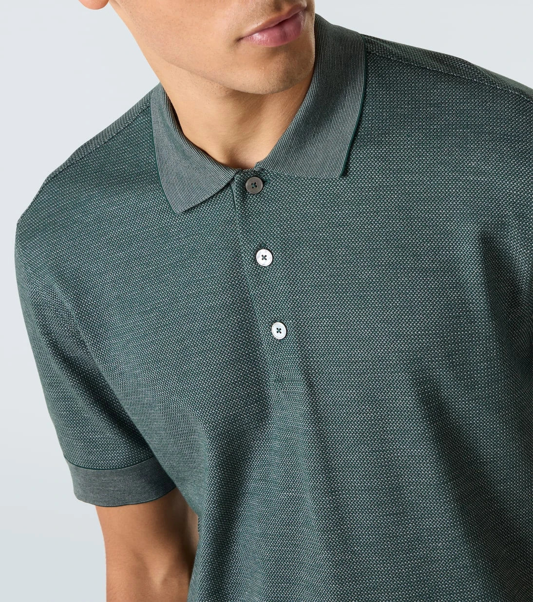 Zegna - Cotton and silk polo shirt