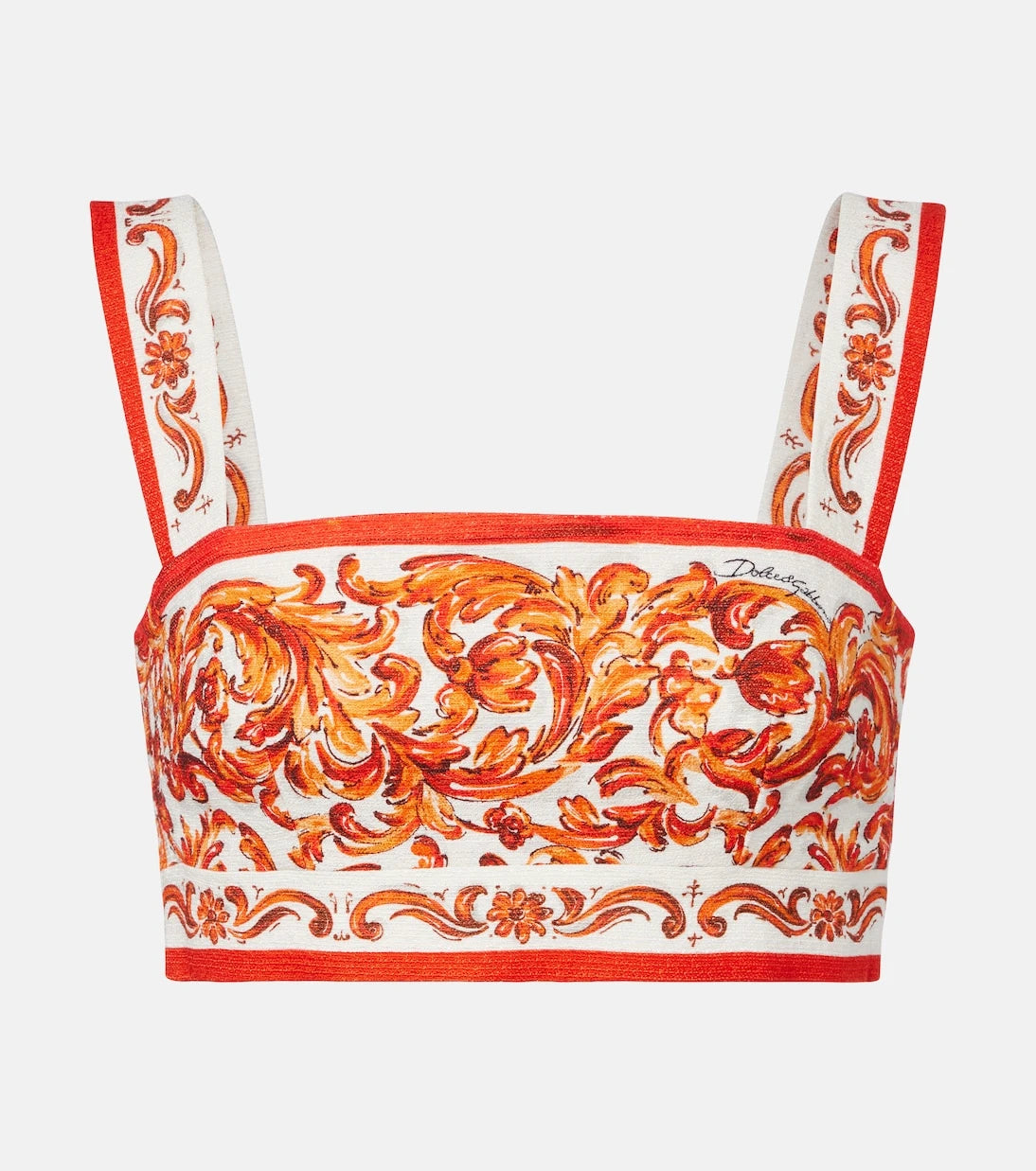 Dolce&Gabbana - Majolica printed crop top