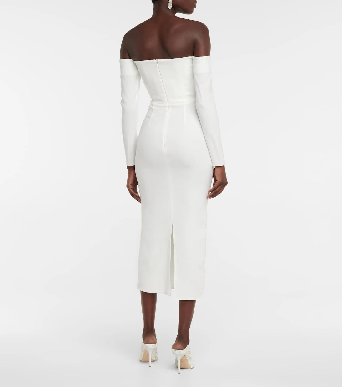 Alex Perry - Bridal Tate stretch-crêpe midi dress