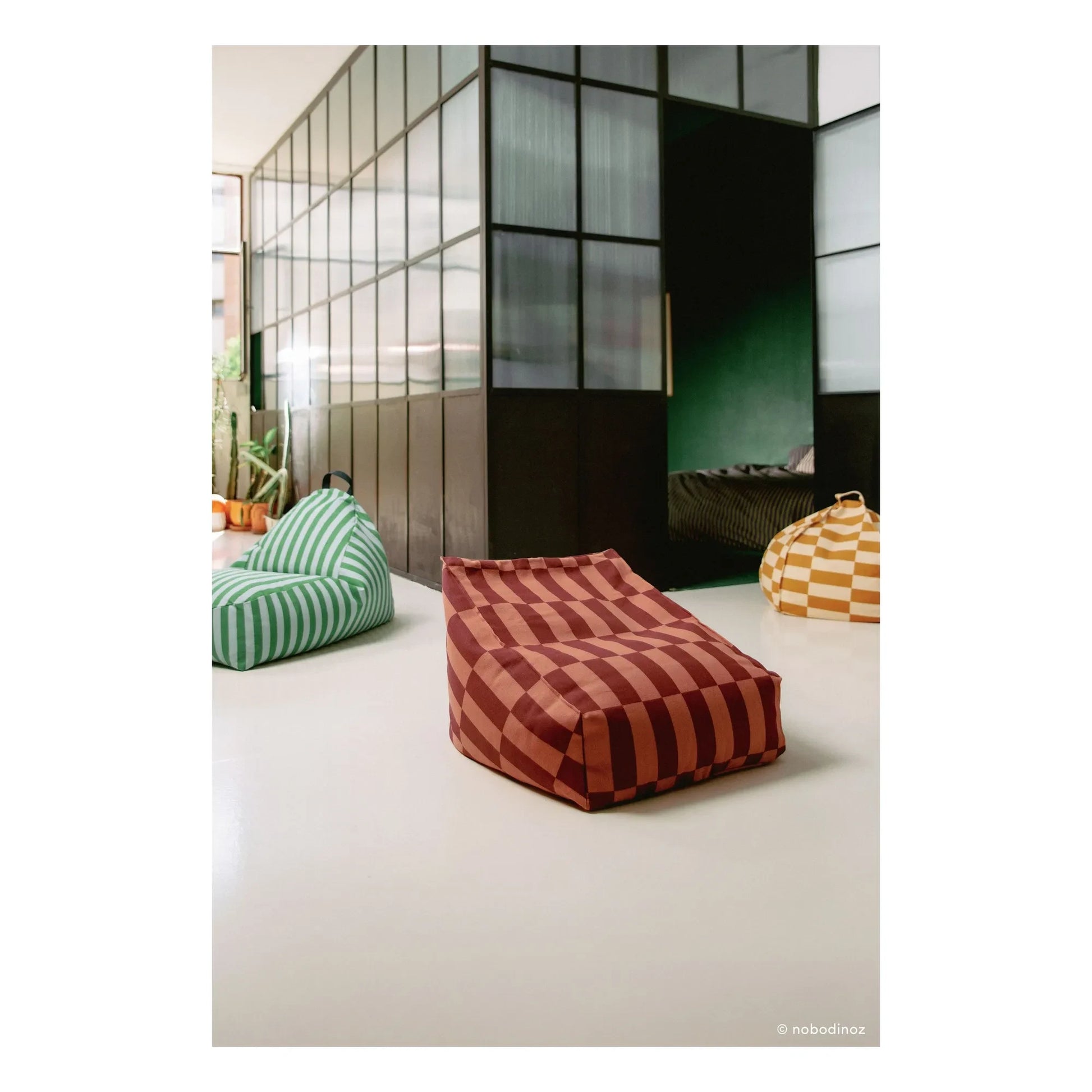 Nobodinoz - Bliss long pouffe | Green