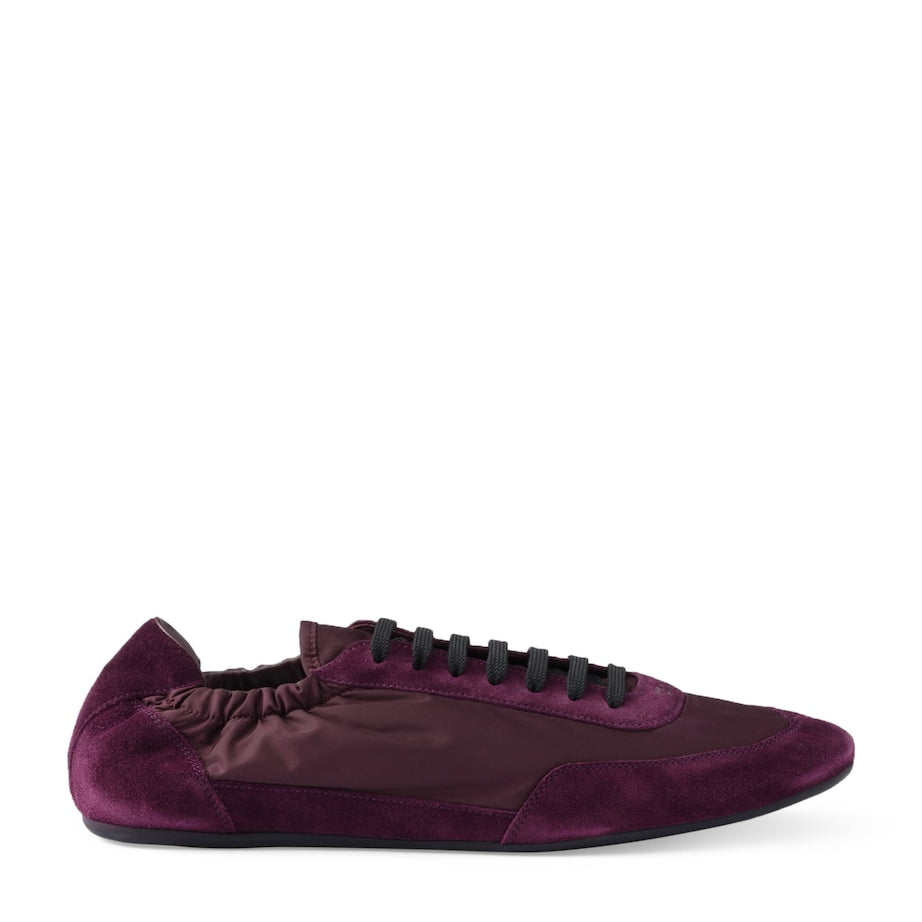 Prada Re-Nylon and Suede Collapse Sneakers
