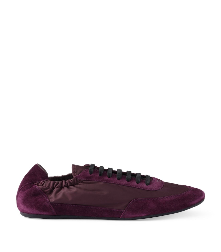 Prada Re-Nylon and Suede Collapse Sneakers