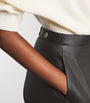Lauren Manoogian Brown Leather Wide-Leg Trousers
