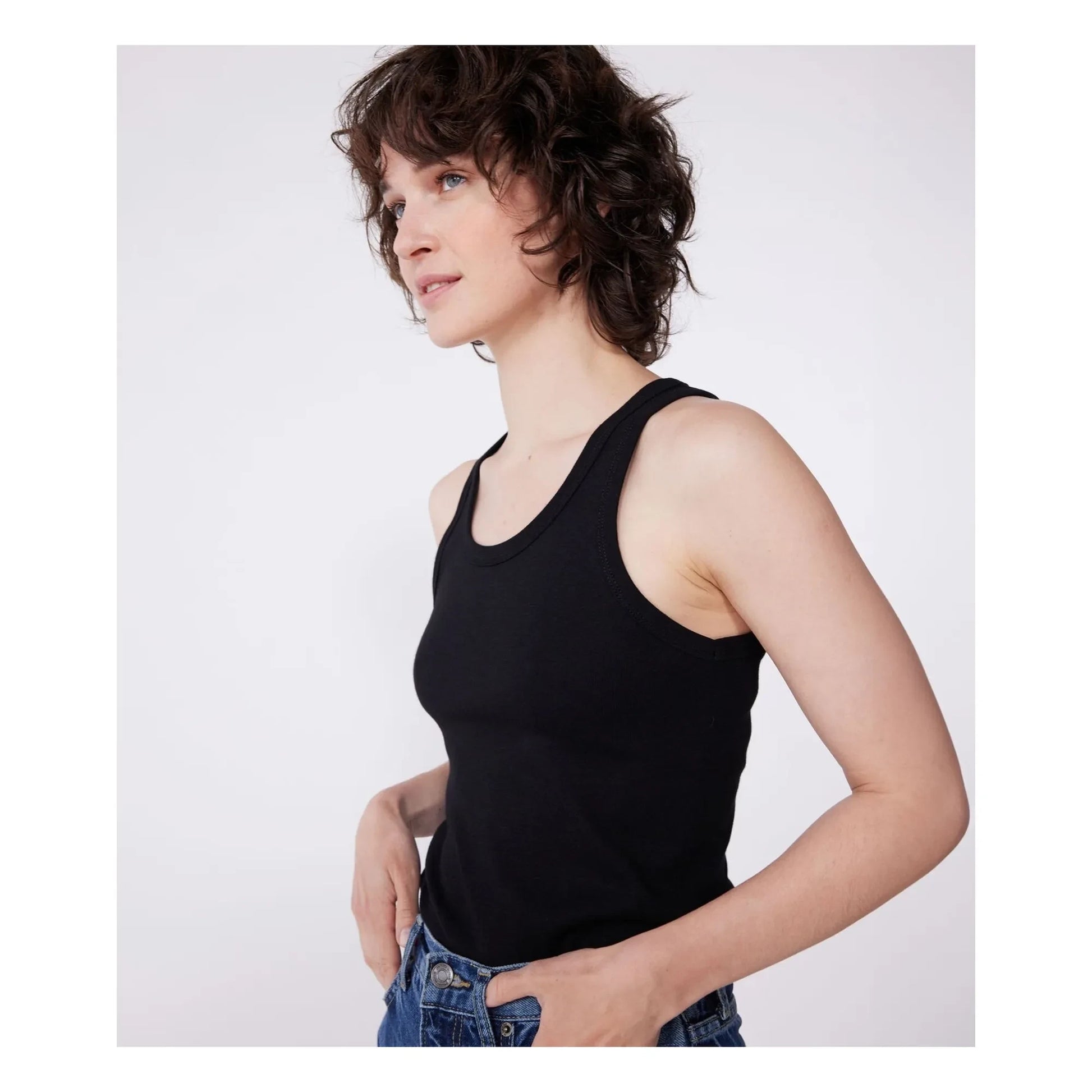 Petit Bateau - Organic cotton tank top | Black