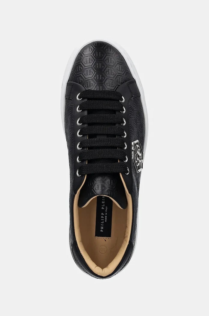 Philipp Plein Nappa Lo-Top Monogram Deri Sneaker