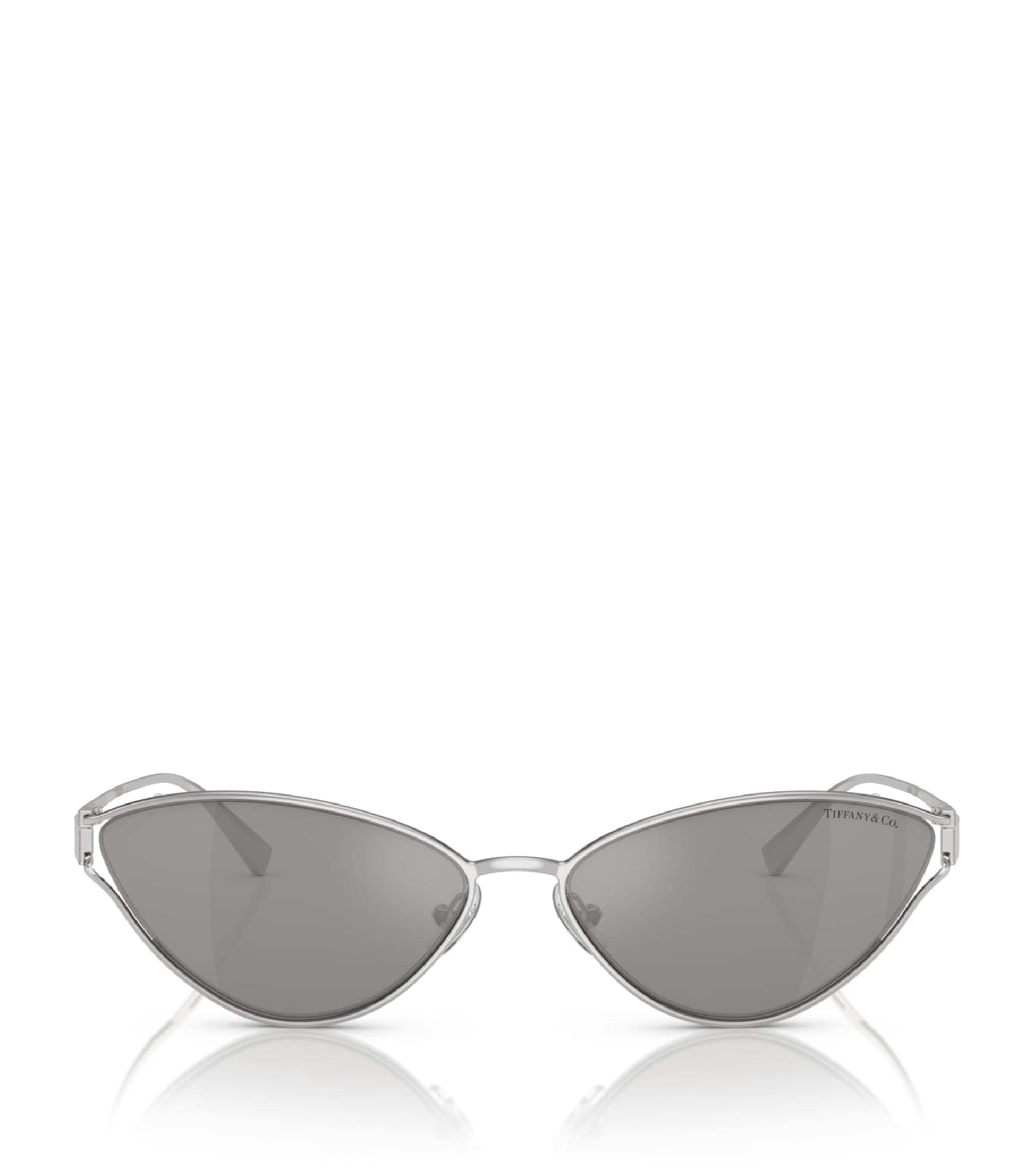 Tiffany & Co. Silver Metal Cat Eye Sunglasses