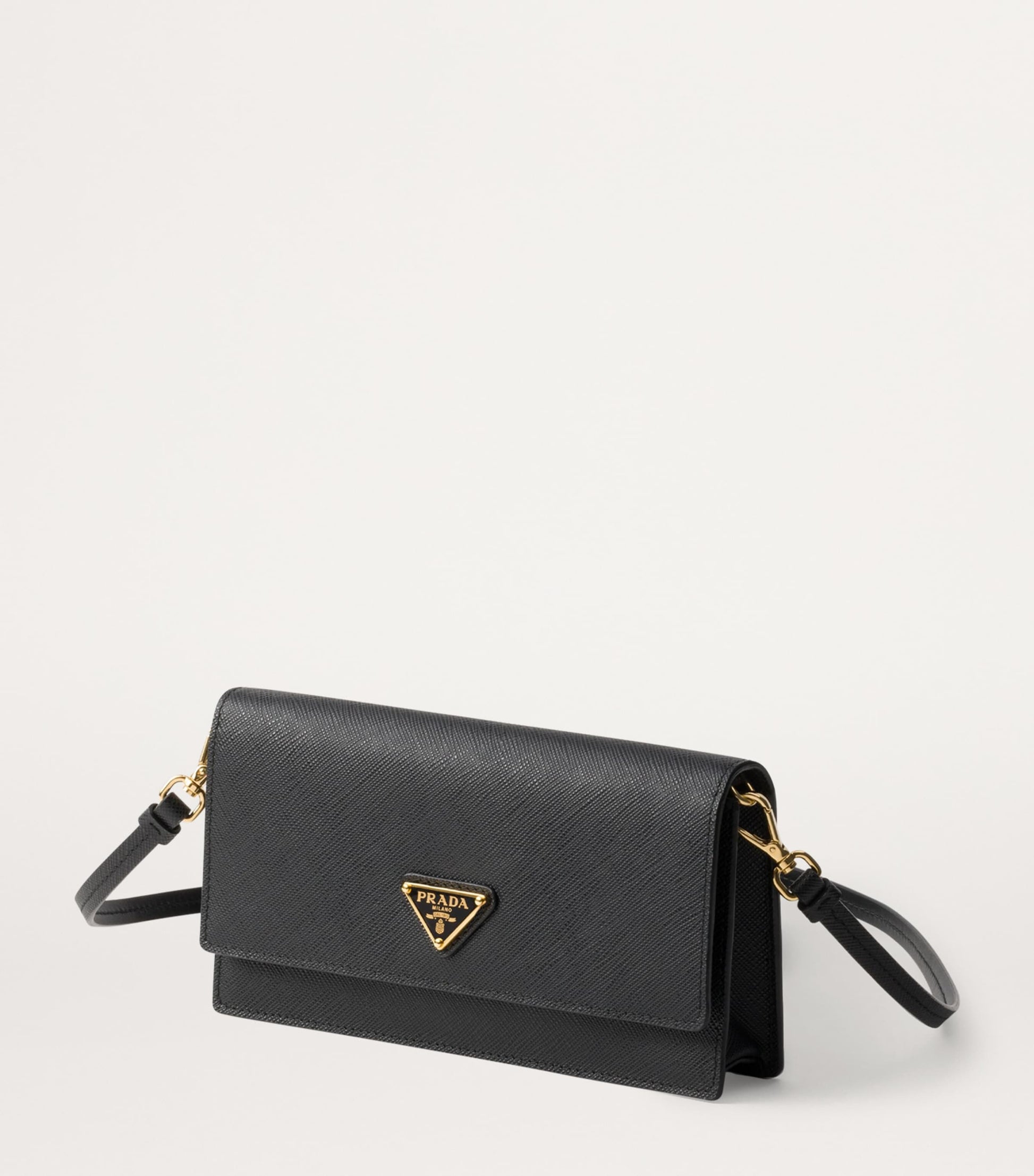 Prada Black Mini Saffiano Leather Cross-Body Bag