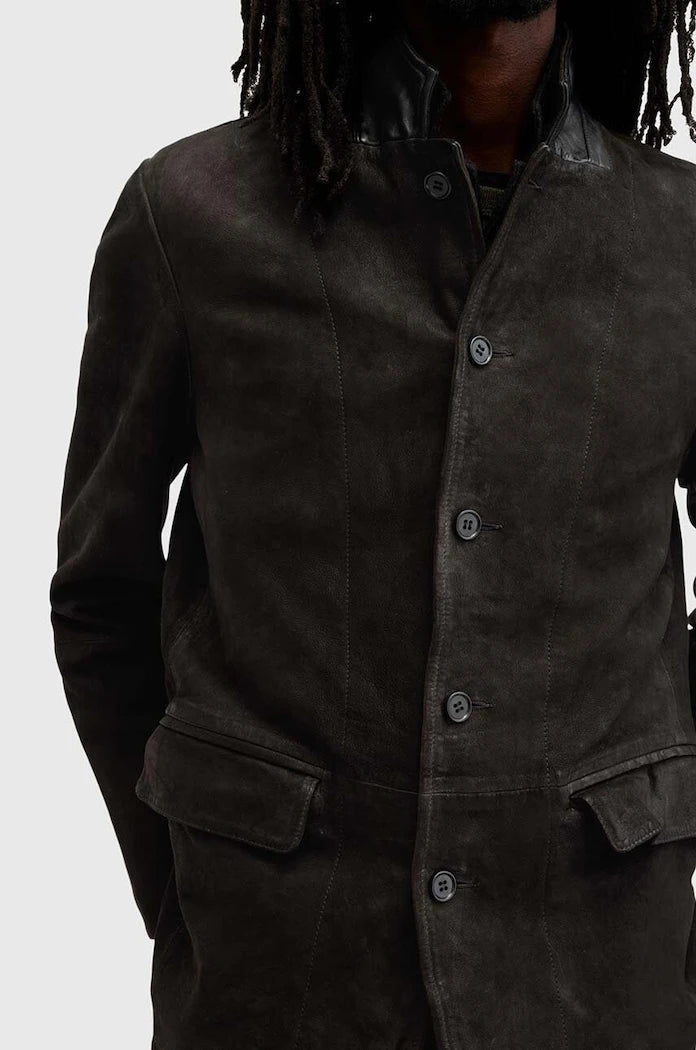 Кожено яке AllSaints SURVEY LTHR BLAZER