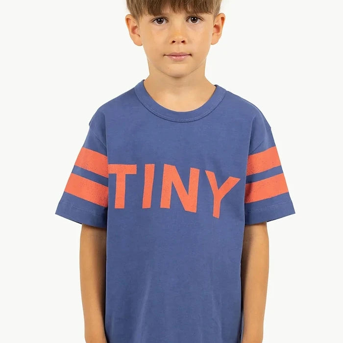 Детска памучна тениска Tinycottons STRIPES LOGO TEE