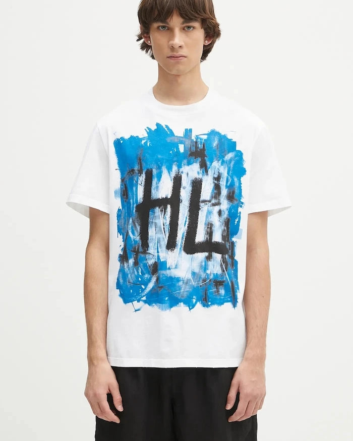 Памучна тениска Helmut Lang SCRIBBLE.T2.MAL.LT.