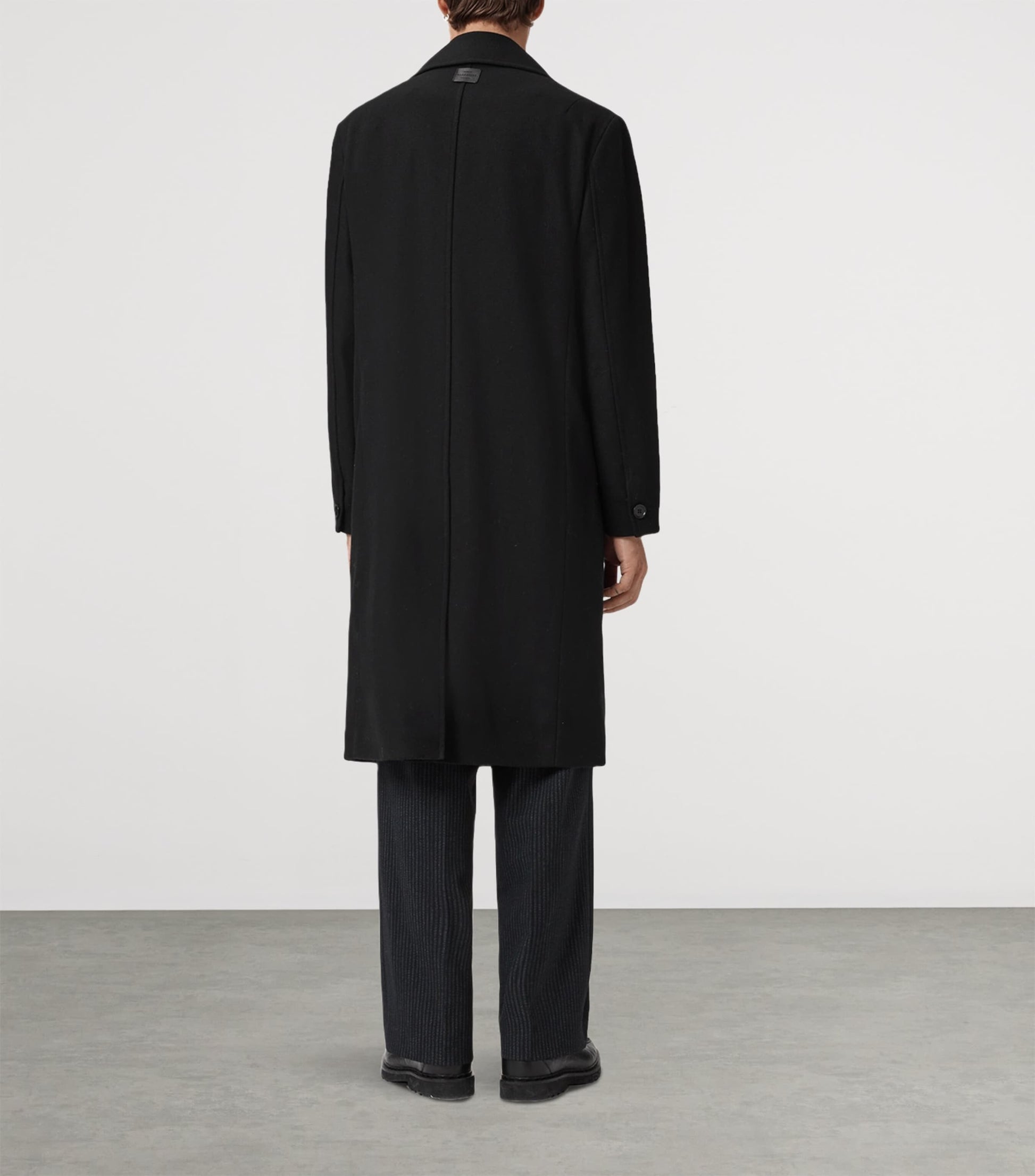 Black Wool-Blend Curran Overcoat