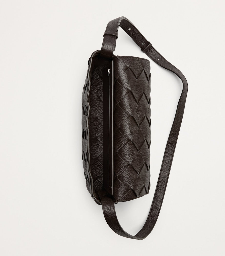 Large Leather Diago Cross-Body Bag