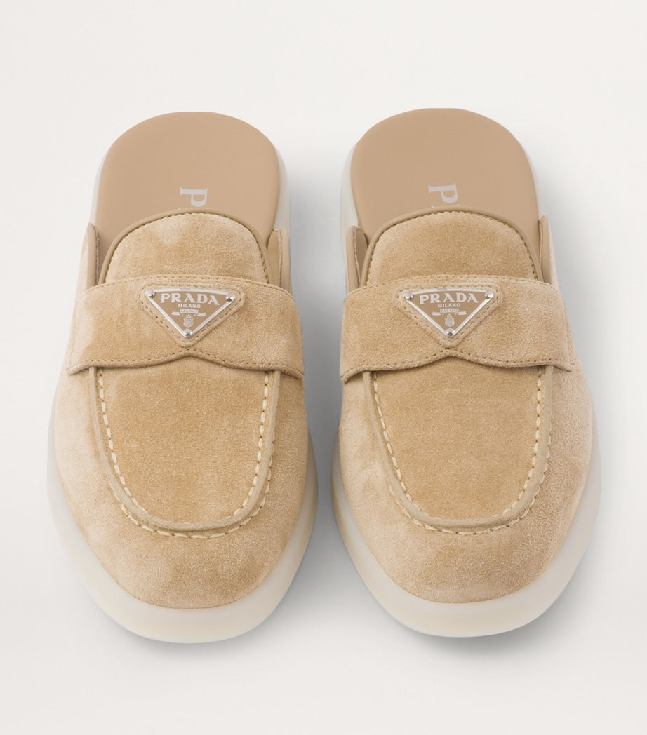 Neutral Suede Mules