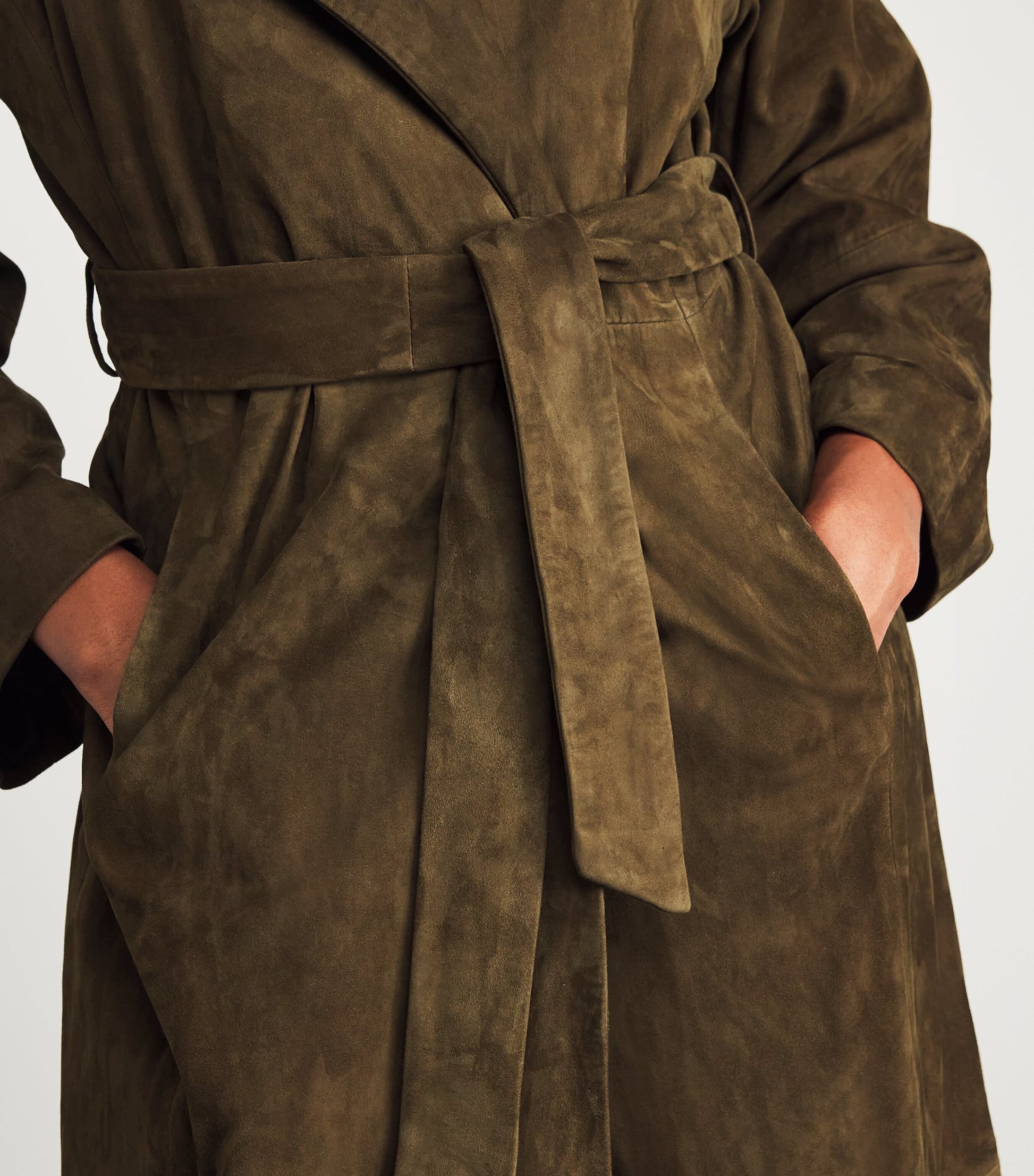 Green Suede Althea Coat
