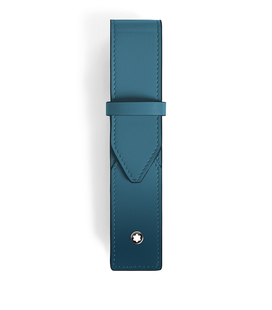 Leather Meisterstück Pen Pouch SMOKEY BLUE