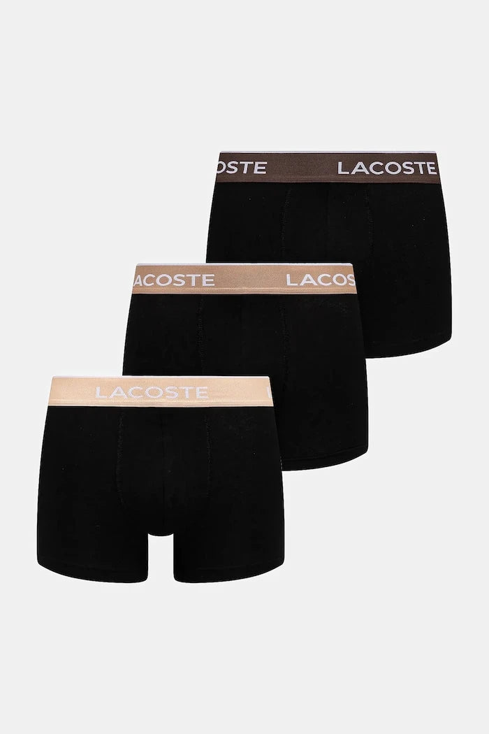 Lacoste erkek pamuklu elastan dar kesim boxer 3'lü
