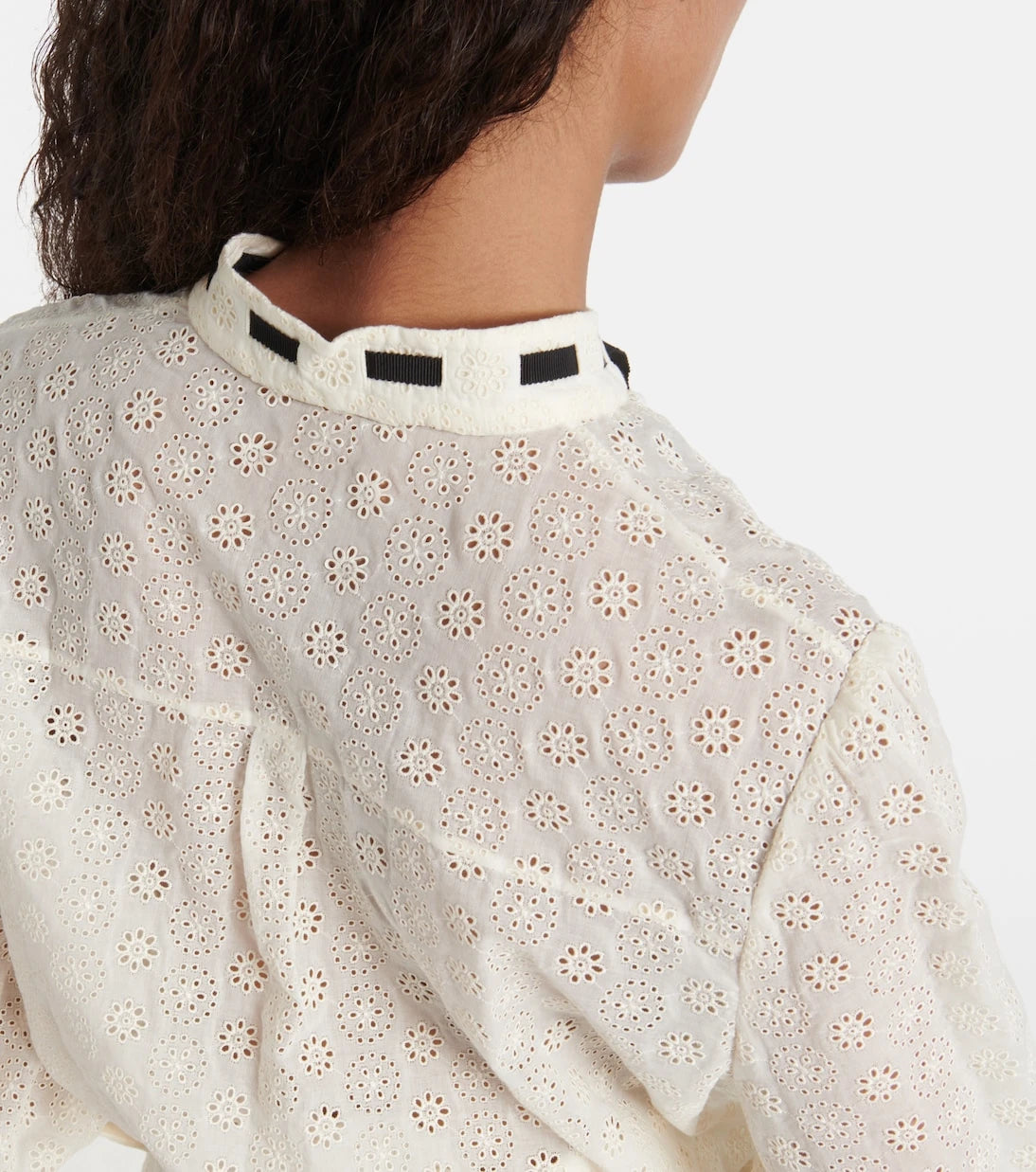 Valentino - Broderie anglaise cotton poplin shirt