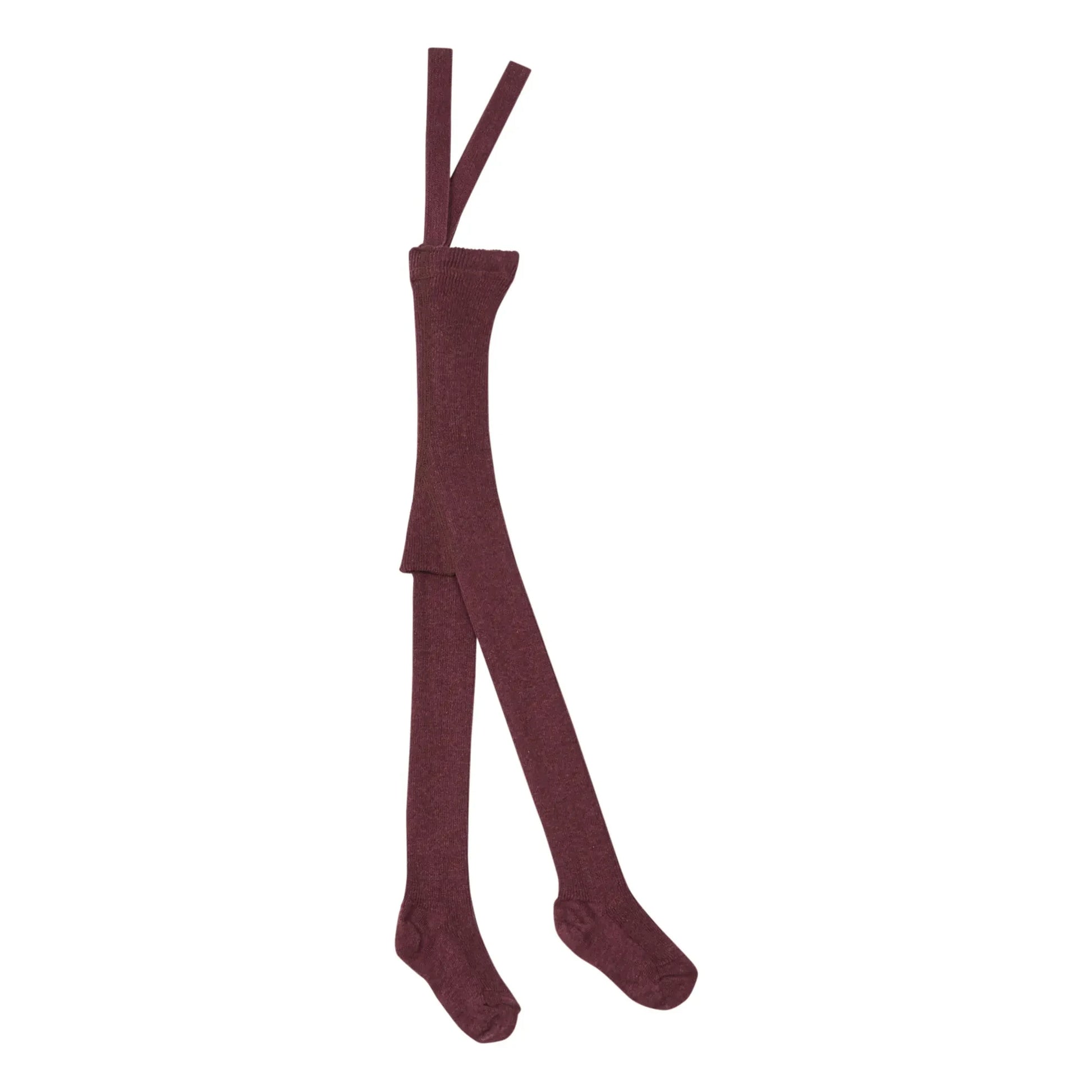 Silly Silas - Organic Cotton Suspender Tights | Plum