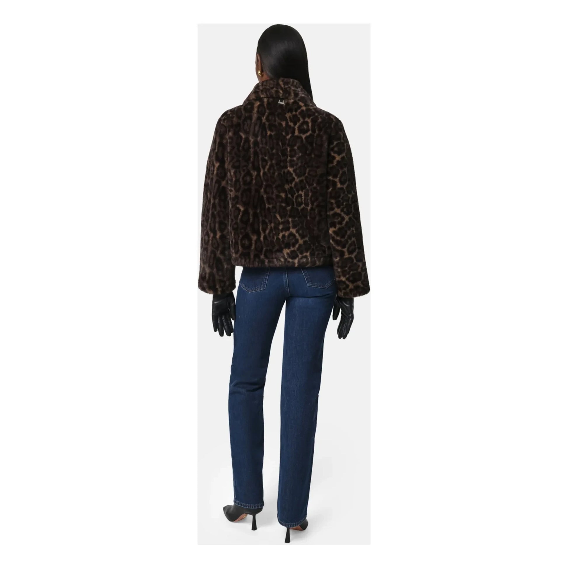 Apparis - Elis Leopard Recycled Fiber Jacket | Brown