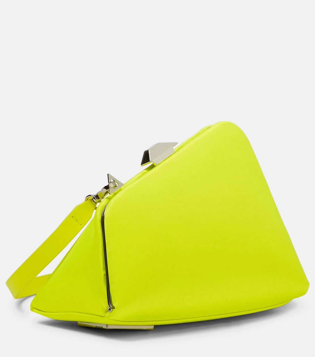 The Attico - Midnight satin clutch