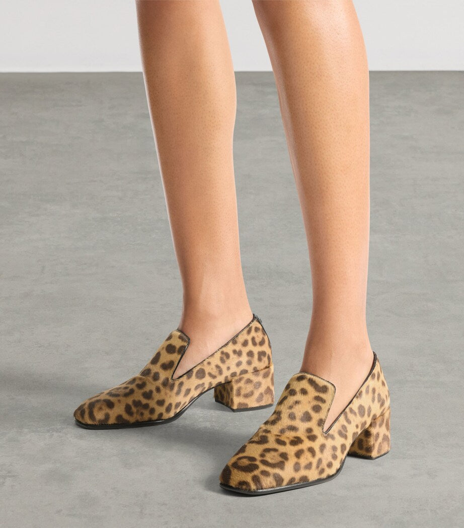 Eliot 45 Leopard Print Leather Heeled Loafers