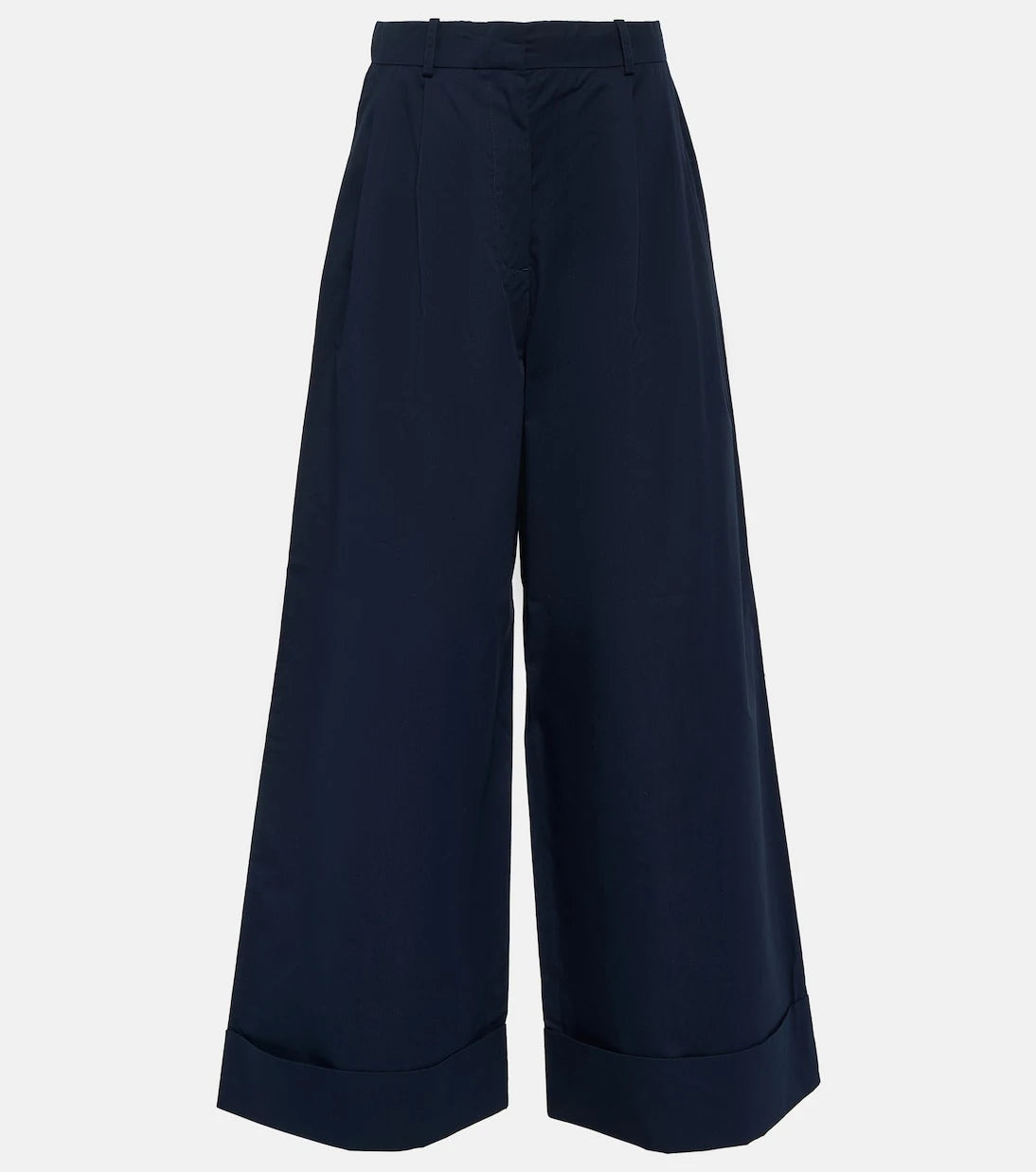 CO - Cotton and silk poplin wide-leg pants