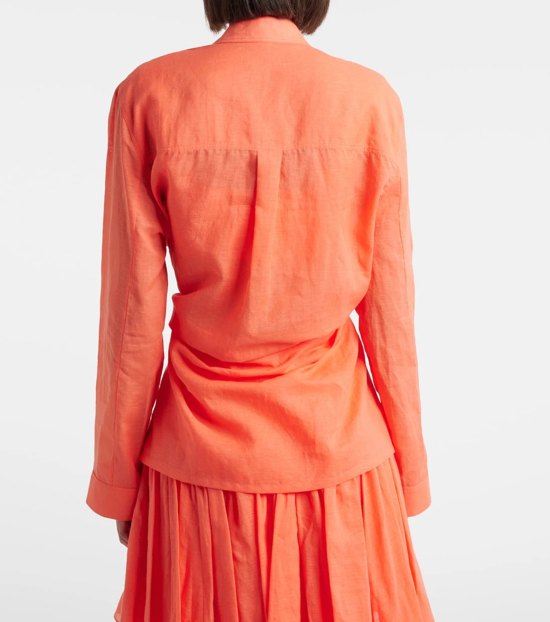 Alaïa - Layered cotton and linen shirt