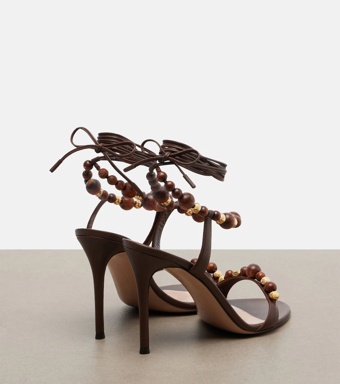 Gianvito Rossi - Pandawa beaded leather sandals