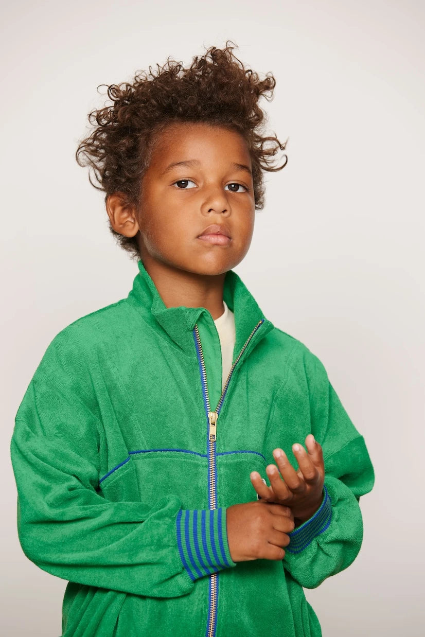 Mini Rodini - Patch-appliqué cotton terry cardigan
