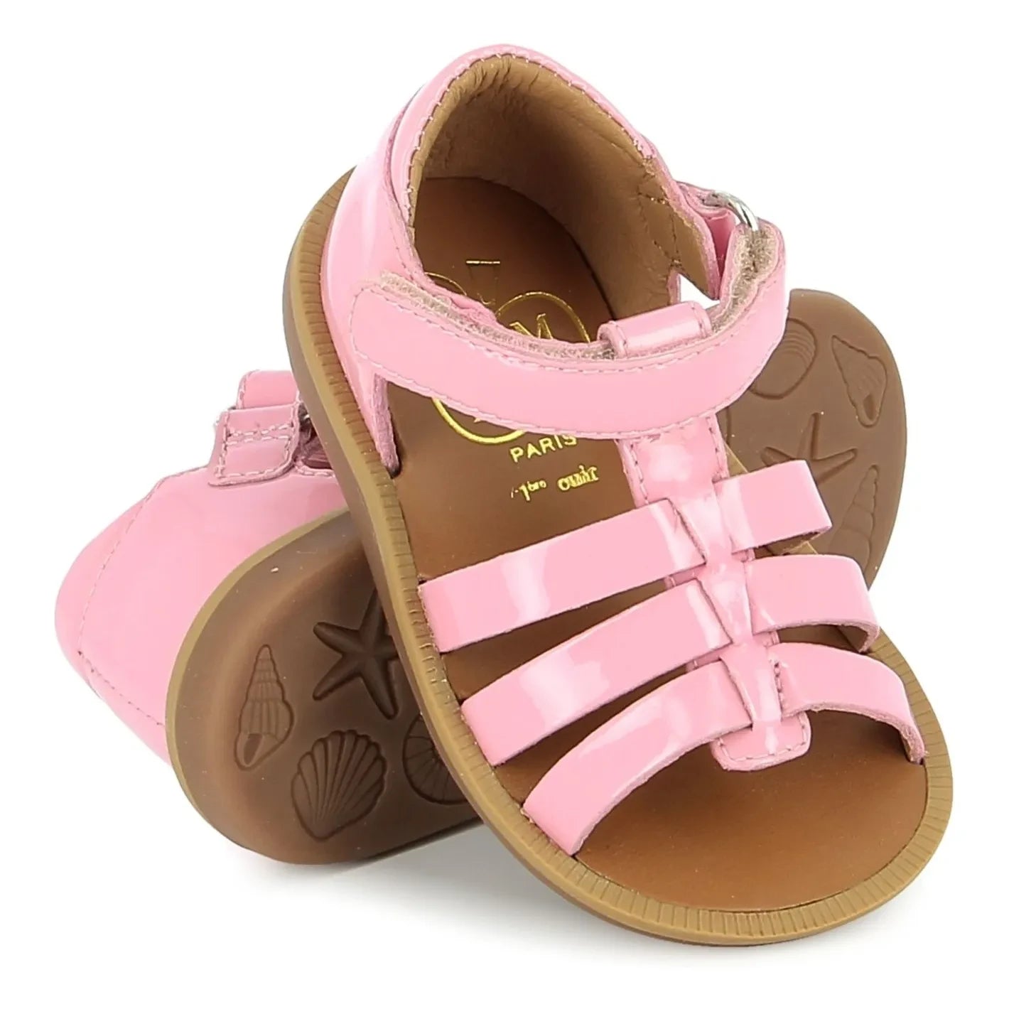 Pom d'Api - Poppy Strap Patent Sandals | Pink