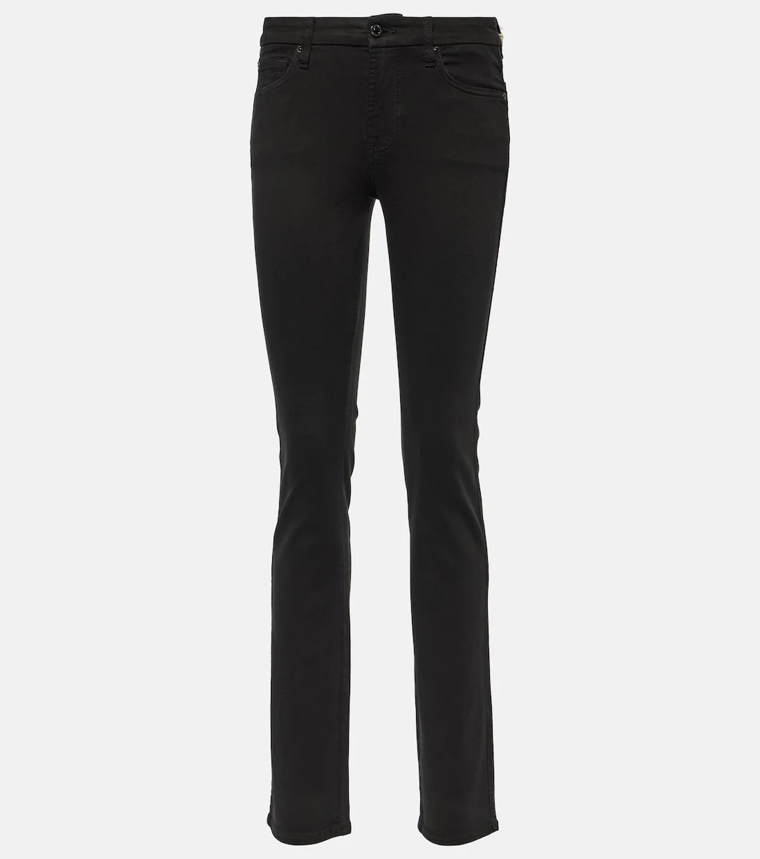 7 For All Mankind - جينز بقصة مستقيمة وخصر مرتفع