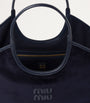 Miu Miu Blue Large Corduroy Ivy Tote Bag