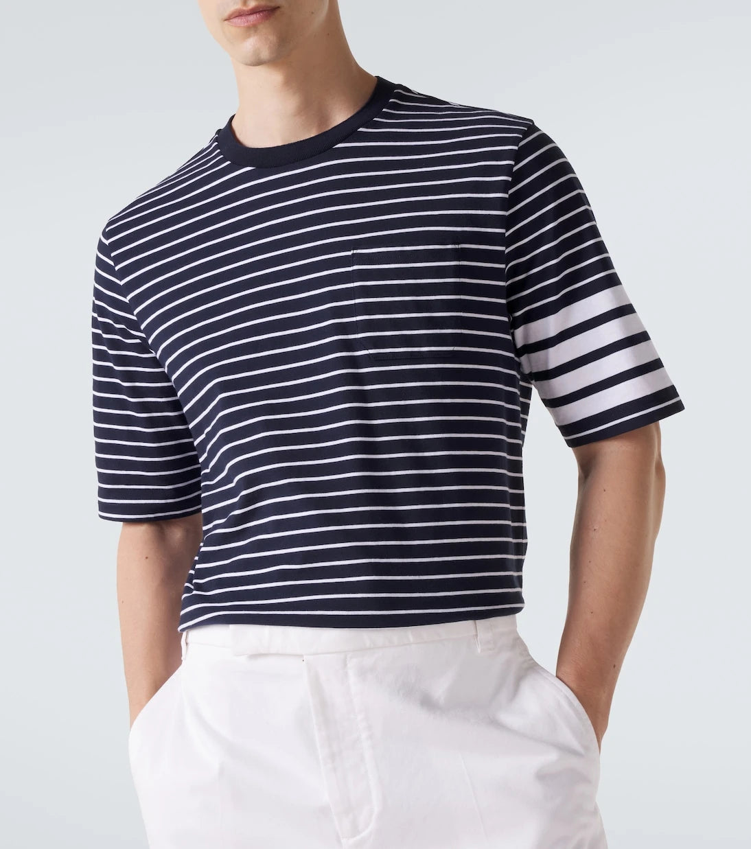 Thom Browne - 4-Bar striped cotton T-shirt