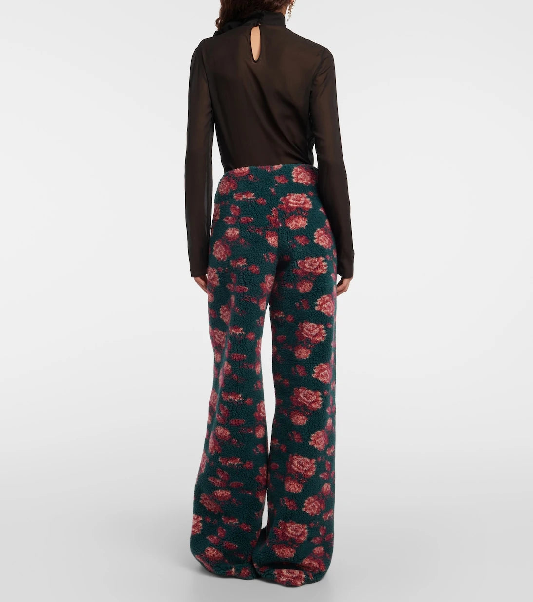 Magda Butrym - High-rise floral teddy straight pants